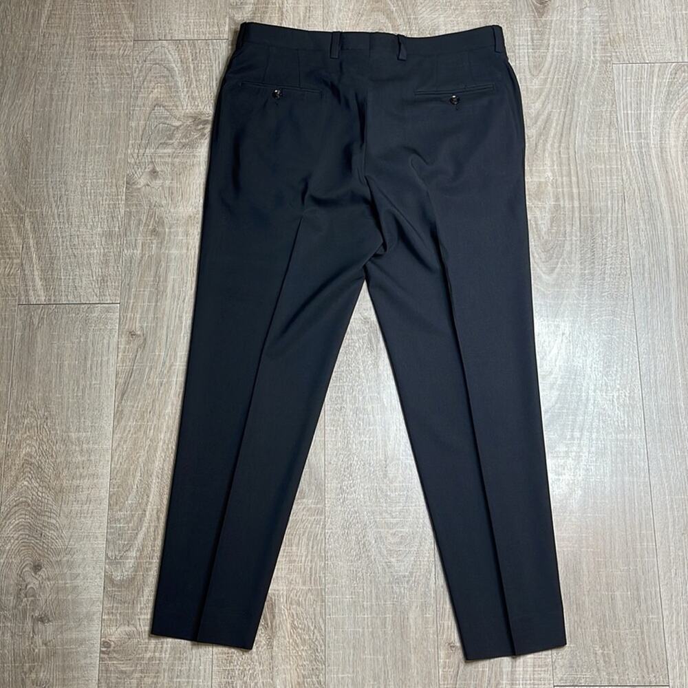 TED BAKER LONDON Black Flat Front Wool Jefferson Pant Trouser Dress Pant 35R - Picture 9 of 9